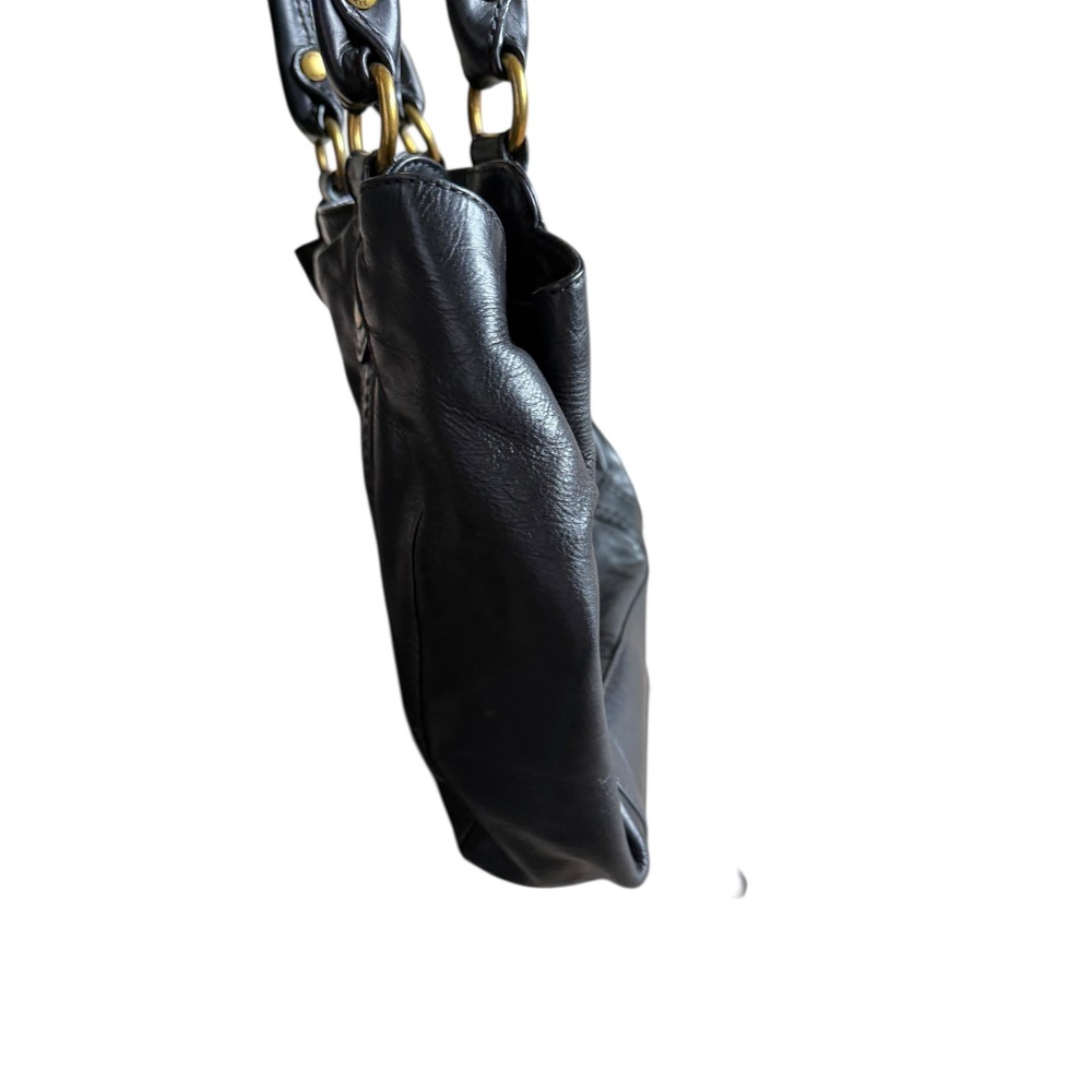 FRYE Melissa Leather Tote Black Shoulder Bag Women's Medium Size - Picture 9 of 14